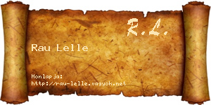 Rau Lelle névjegykártya